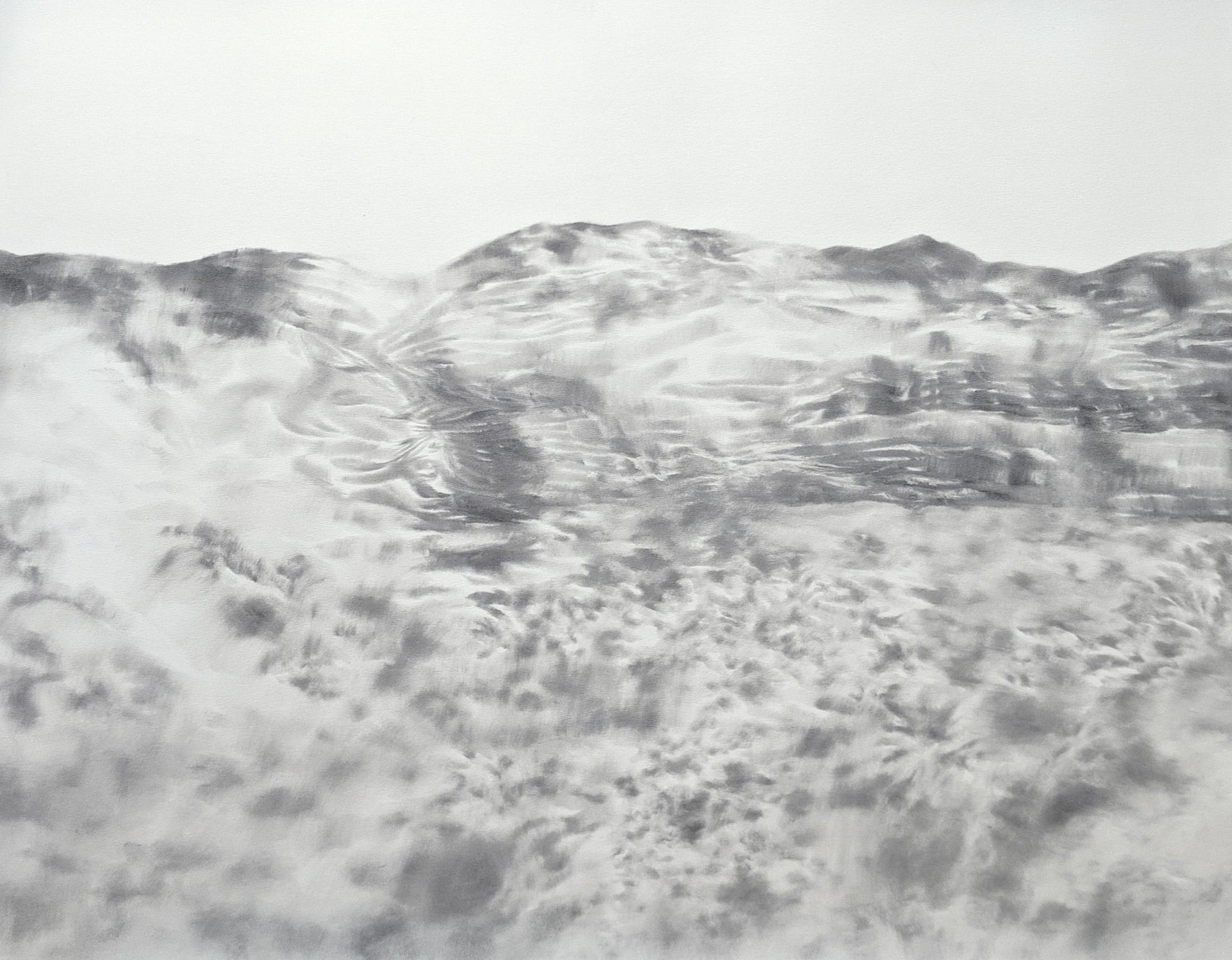 2020 - Near side, coal on paper. 62x86 cm